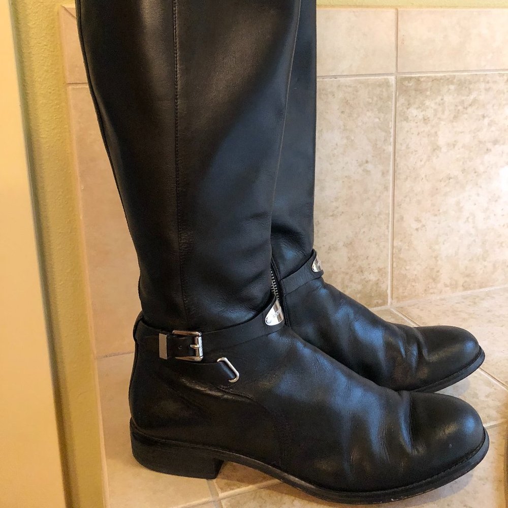 Michael Kors Tall Black Leather boots 11 M